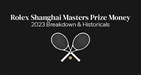 rolex shanghai masters prize money.